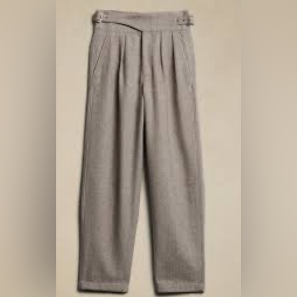 NWT Banana Republic Factory Herringbone Seafarer Wool Blend Pants Size 8. - Picture 5 of 10